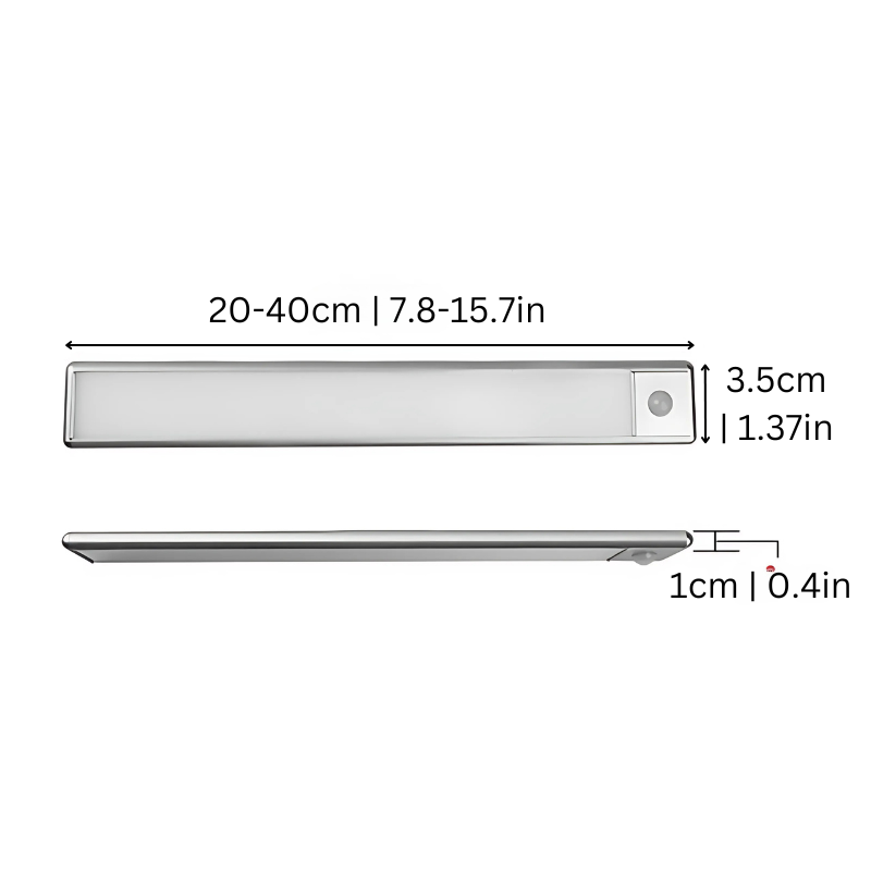 LED Under Cabinet Light Bar Motion Sensor Slim Design White Finish - Image 2