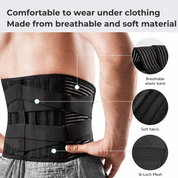 Lumbar Support Belt Back Adjustable & Breathable Design - Image 3