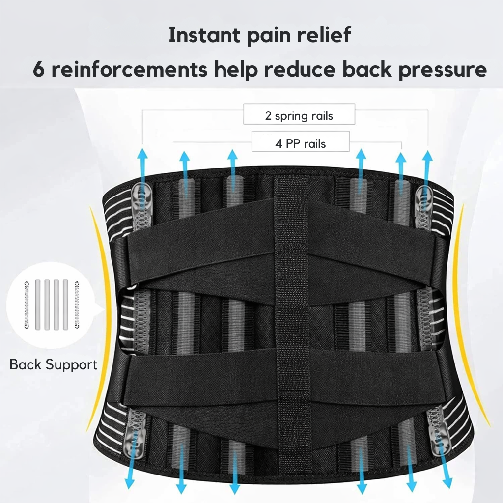 Lumbar Support Belt Back Adjustable & Breathable Design - Image 5