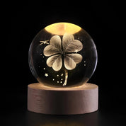 Luminous Crystal Ball Night Light Wooden Base - Image 14