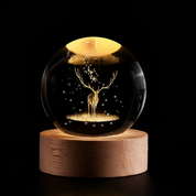 Luminous Crystal Ball Night Light Wooden Base - Image 21