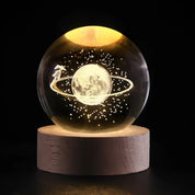Luminous Crystal Ball Night Light Wooden Base - Image 25