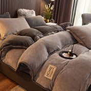 Luxurious Velvet Fleece Duvet Cover Set Cozy Bedroom Decor - Image 3