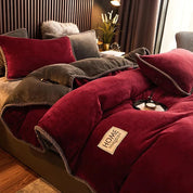 Luxurious Velvet Fleece Duvet Cover Set Cozy Bedroom Decor - Image 7