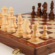 Luxury Wooden Chess Set Storage Box Classic Gameplay - Image 5