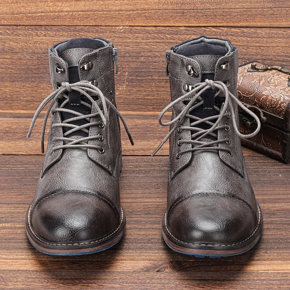 Men's Winter Boots Lace Up Ankle Boots Cold Weather Grip - Image 6