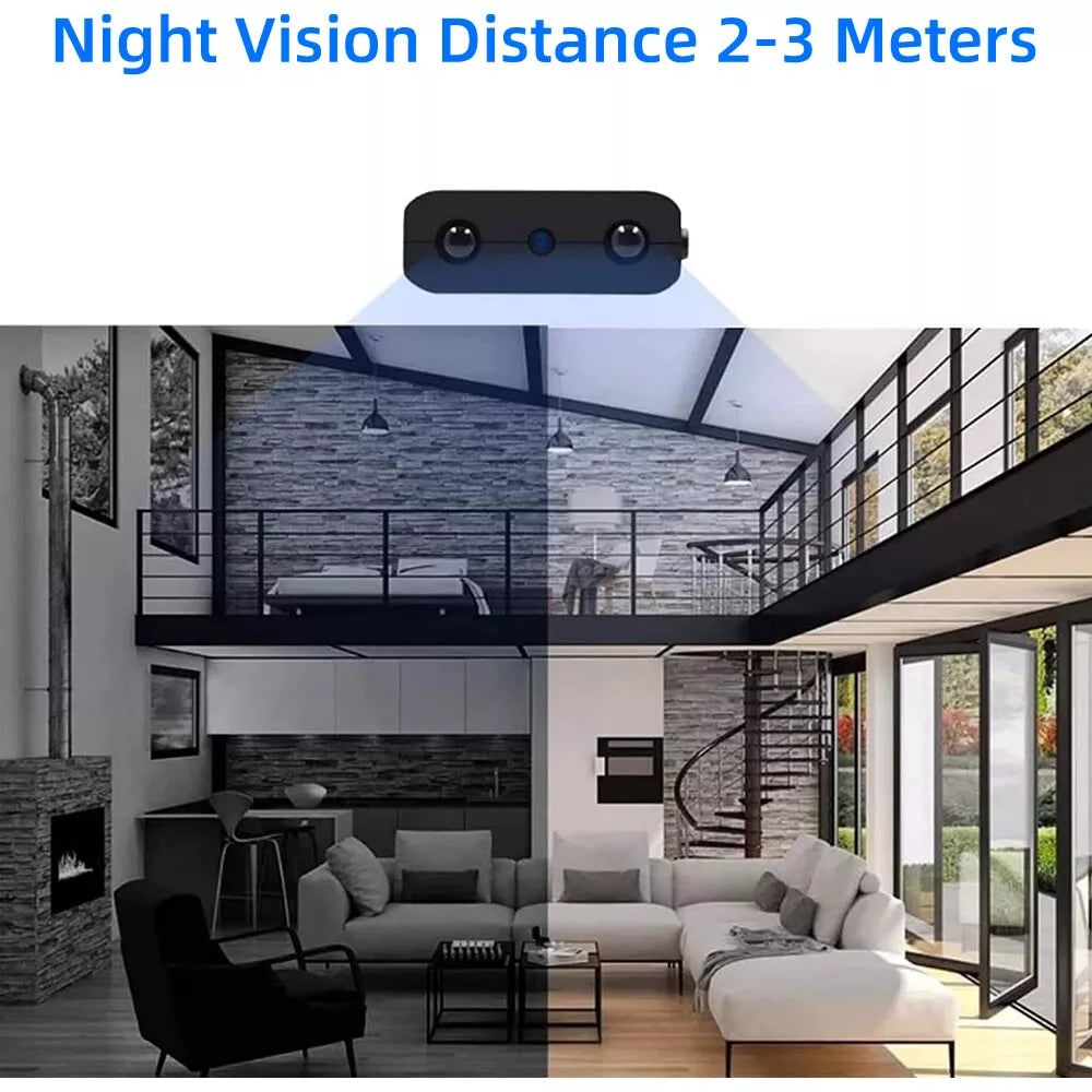 Micro HD Indoor Camera Audio and Night Vision Home Security - Image 3