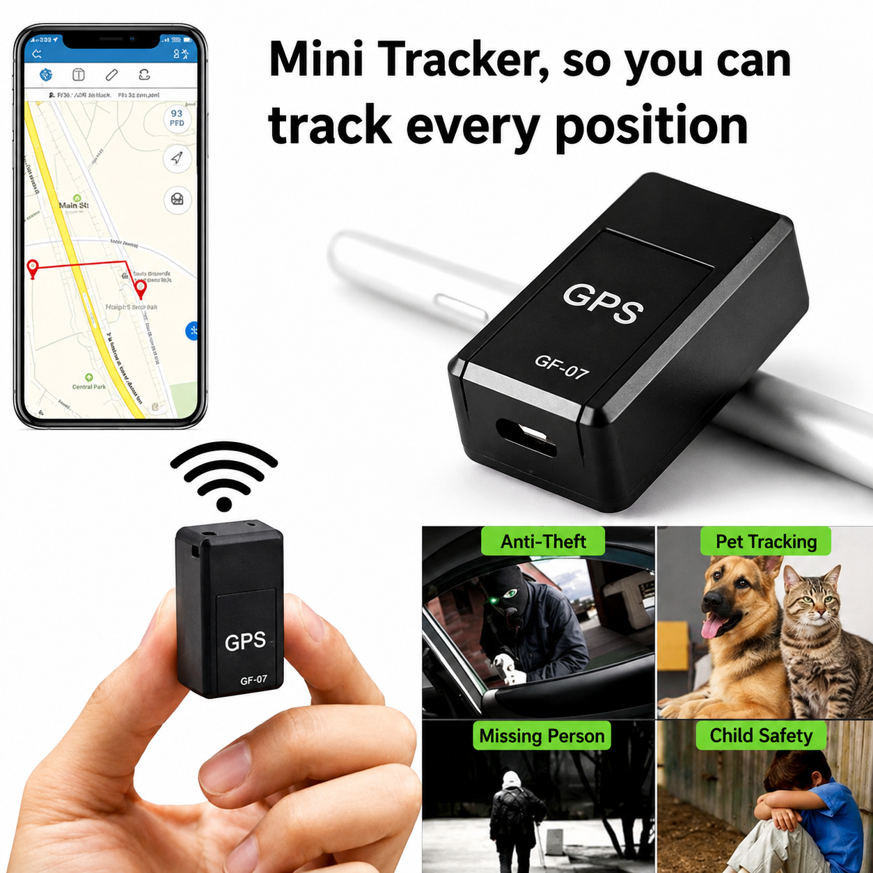 Mini GPS Tracker Real-Time Location Tracking Magnetic Design - Image 2