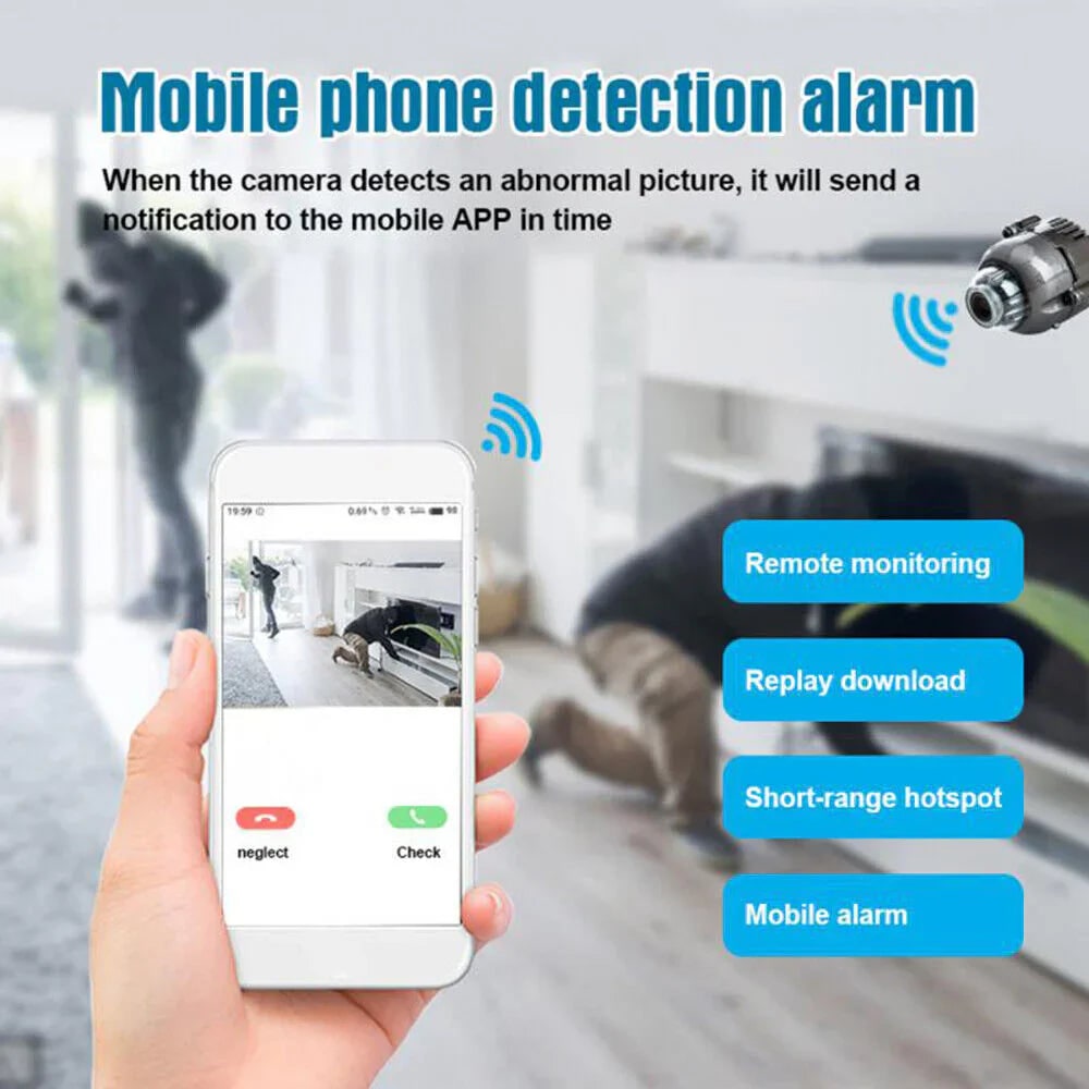 Mini WIFI Camera 1080p Night Vision Motion Alerts Home Security Device - Image 6