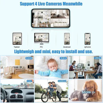 Mini Wireless Security Camera Audio Home and Office Use - Image 3