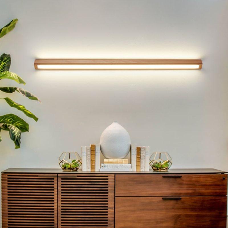 Minimalist Wood Bathroom Wall Lamp Modern Vanity Lighting - Image 2