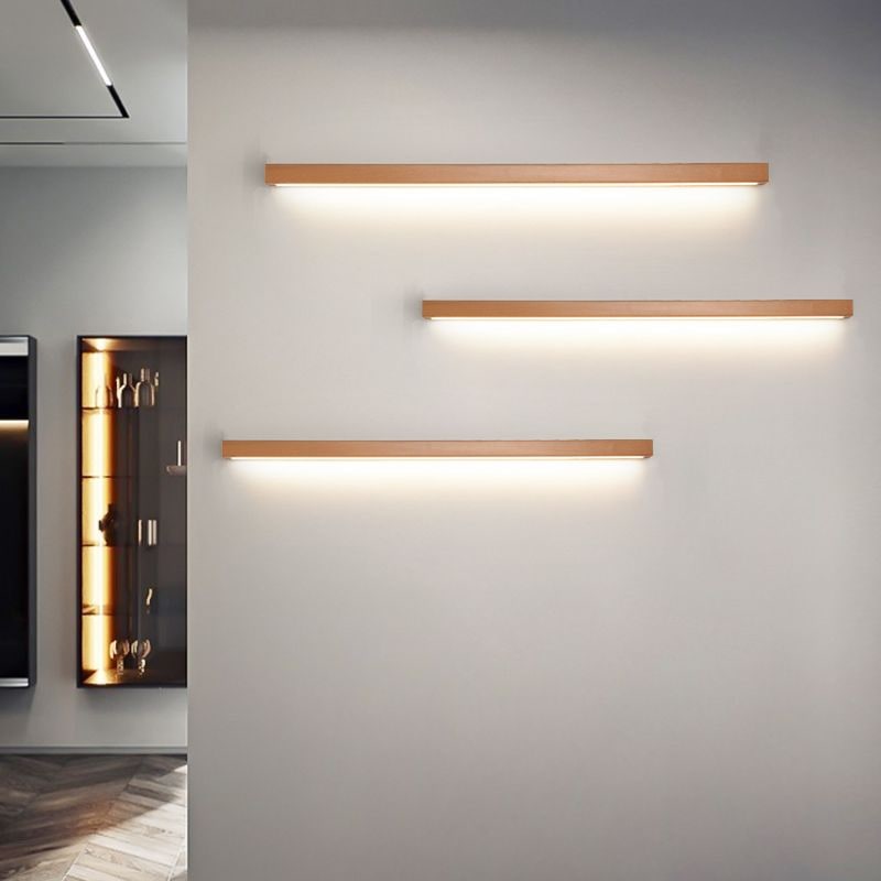 Minimalist Wood Bathroom Wall Lamp Modern Vanity Lighting - Image 9