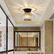 Modern Ceiling Light Fixture Hallway Metal & Glass Design - Image 11
