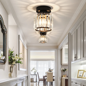 Modern Ceiling Light Fixture Hallway Metal & Glass Design - Image 15