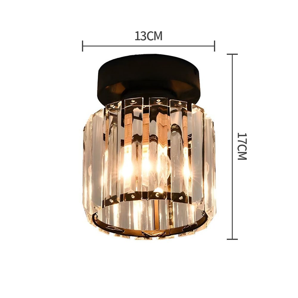 Modern Ceiling Light Fixture Hallway Metal & Glass Design - Image 17
