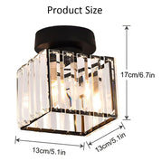 Modern Ceiling Light Fixture Hallway Metal & Glass Design - Image 18