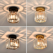 Modern Ceiling Light Fixture Hallway Metal & Glass Design - Image 20