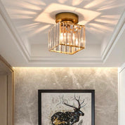 Modern Ceiling Light Fixture Hallway Metal & Glass Design - Image 21
