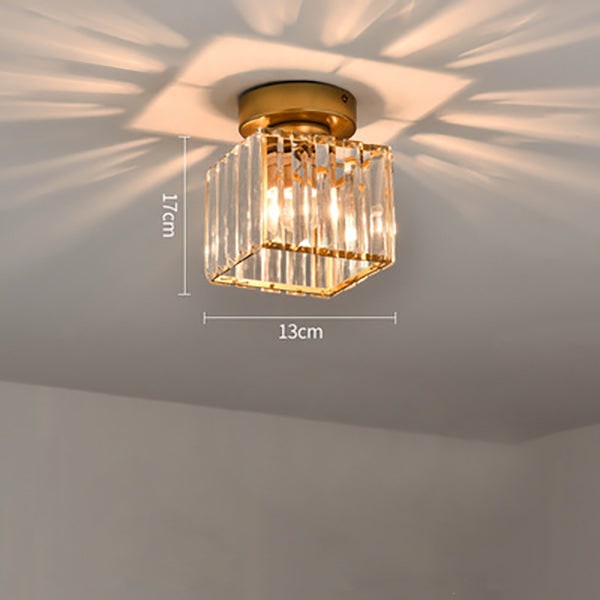 Modern Ceiling Light Fixture Hallway Metal & Glass Design - Image 24