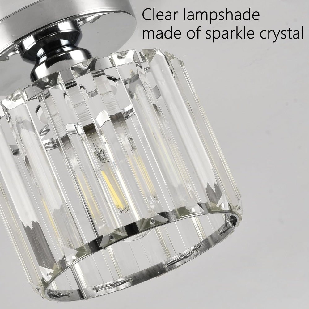 Modern Ceiling Light Fixture Hallway Metal & Glass Design - Image 32