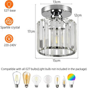 Modern Ceiling Light Fixture Hallway Metal & Glass Design - Image 35