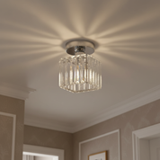 Modern Ceiling Light Fixture Hallway Metal & Glass Design - Image 37