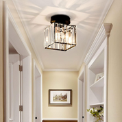 Modern Ceiling Light Fixture Hallway Metal & Glass Design - Image 4