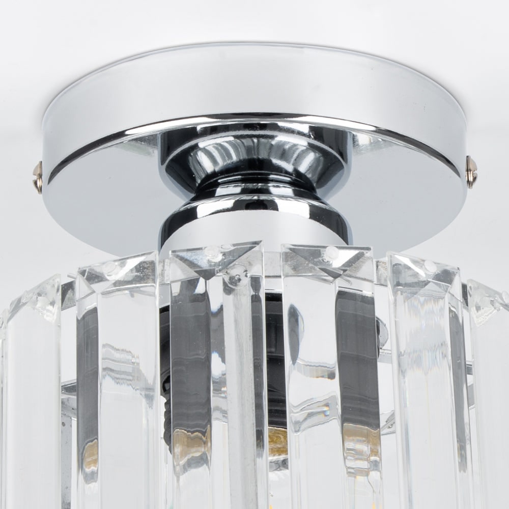 Modern Ceiling Light Fixture Hallway Metal & Glass Design - Image 44