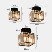 Modern Ceiling Light Fixture Hallway Metal & Glass Design - Image 46