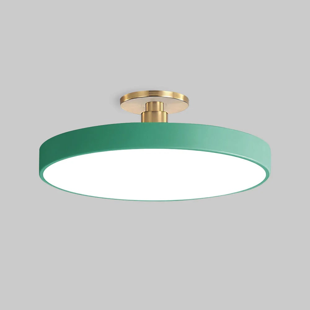 Modern Circular Ceiling Fixture Bedroom LED Semi Flush Mount - Image 10