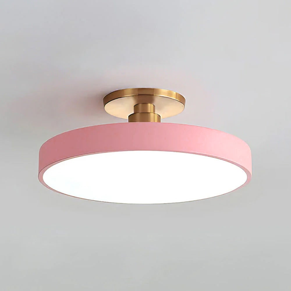 Modern Circular Ceiling Fixture Bedroom LED Semi Flush Mount - Image 13