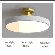 Modern Circular Ceiling Fixture Bedroom LED Semi Flush Mount - Image 19
