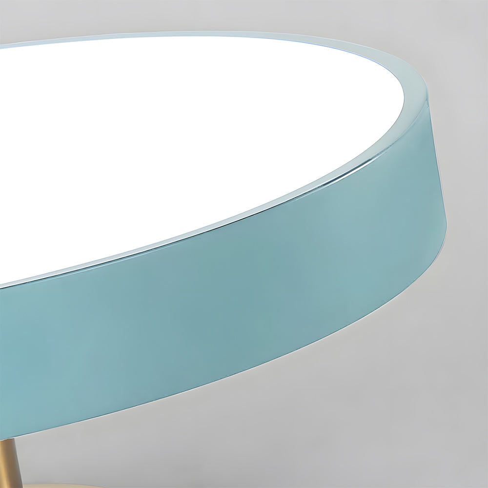 Modern Circular Ceiling Fixture Bedroom LED Semi Flush Mount - Image 28