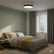 Modern Circular Ceiling Fixture Bedroom LED Semi Flush Mount - Image 4