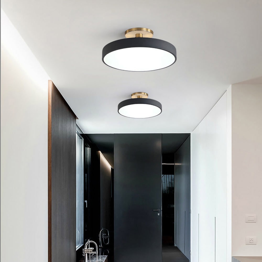 Modern Circular Ceiling Fixture Bedroom LED Semi Flush Mount - Image 5
