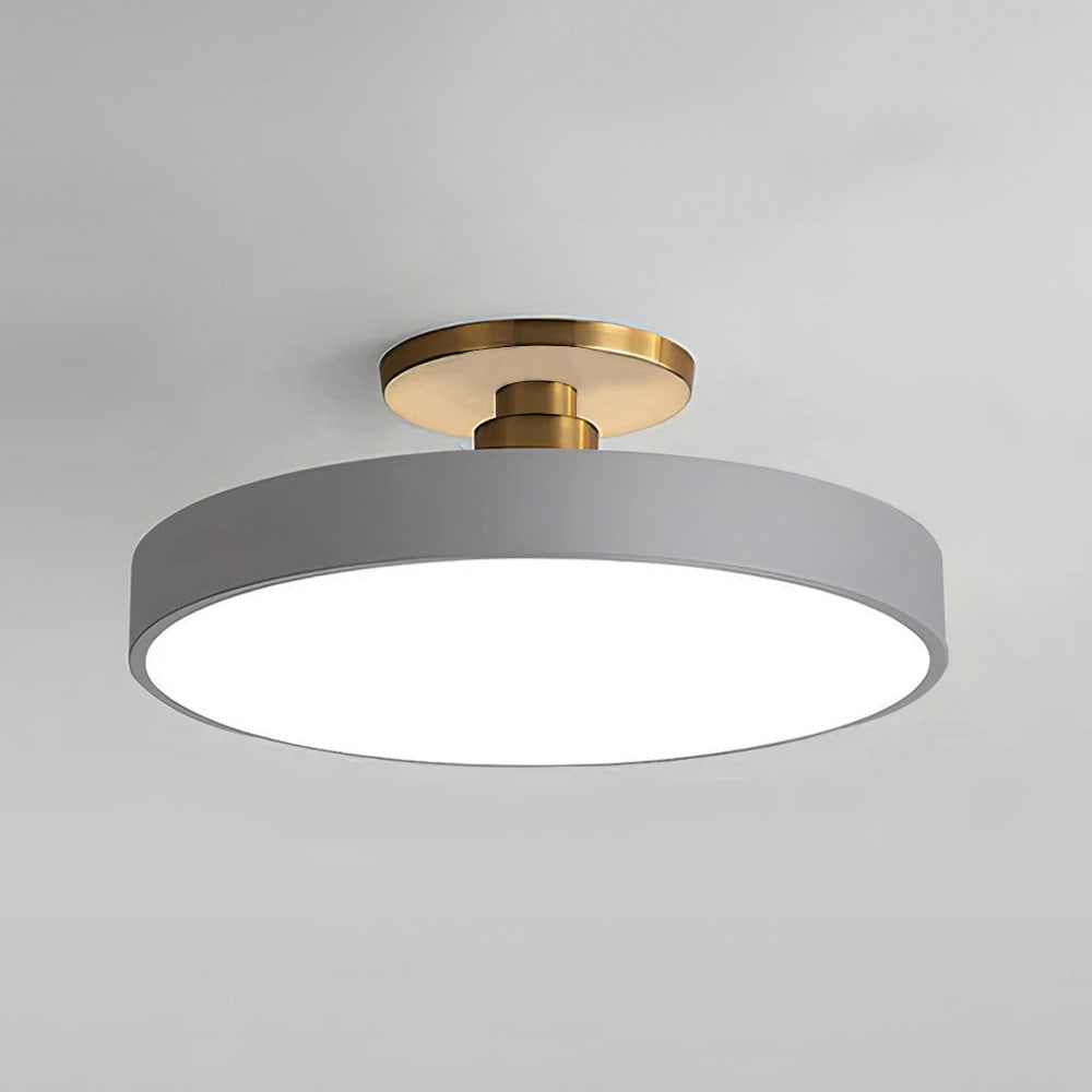 Modern Circular Ceiling Fixture Bedroom LED Semi Flush Mount - Image 7