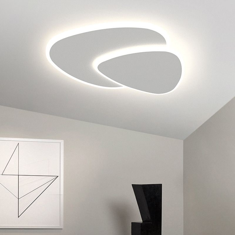 Modern Flush Mount Ceiling Light Living Room White Design - Image 10