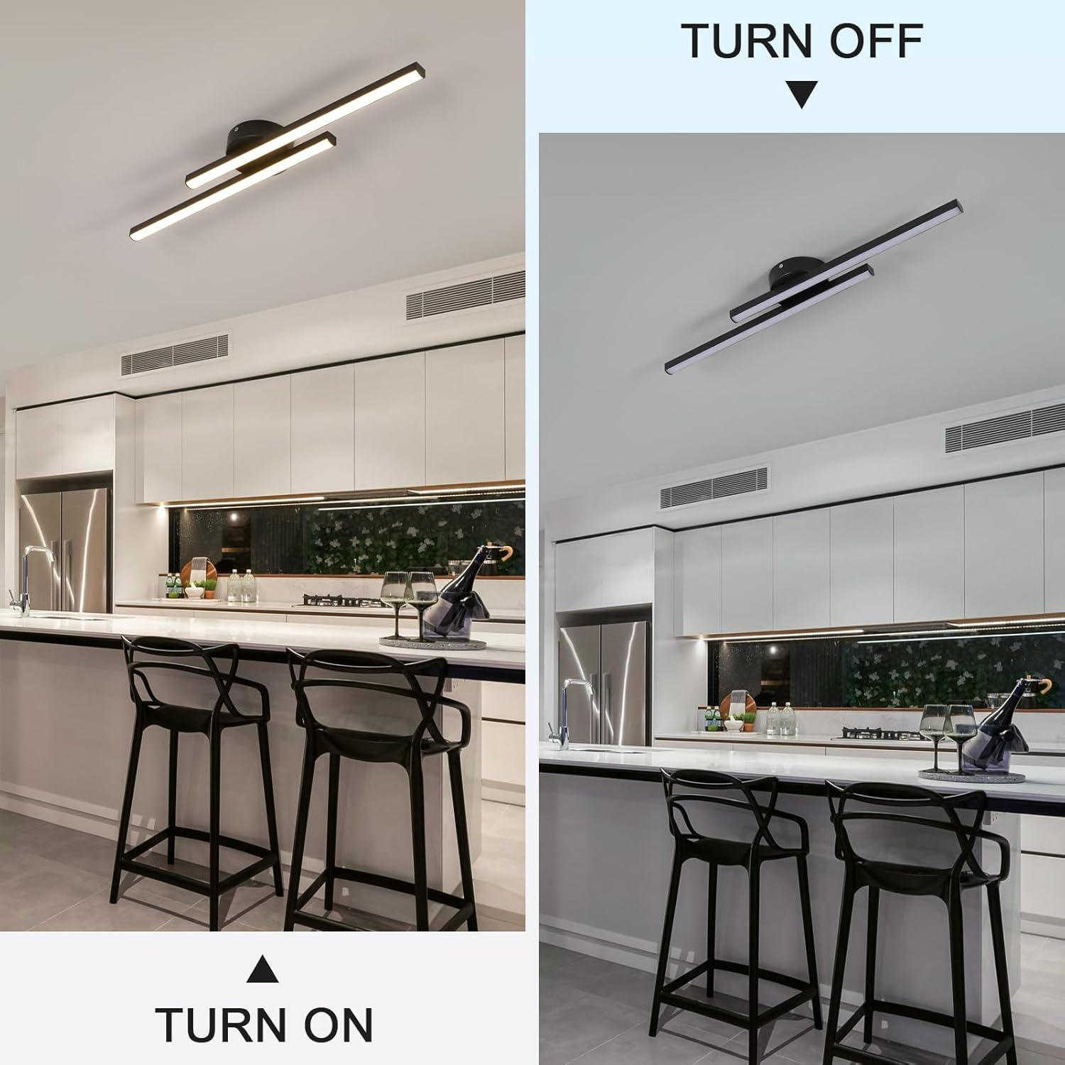 Modern LED Ceiling Fixture Living Room Aluminium Flush Mount - Image 3