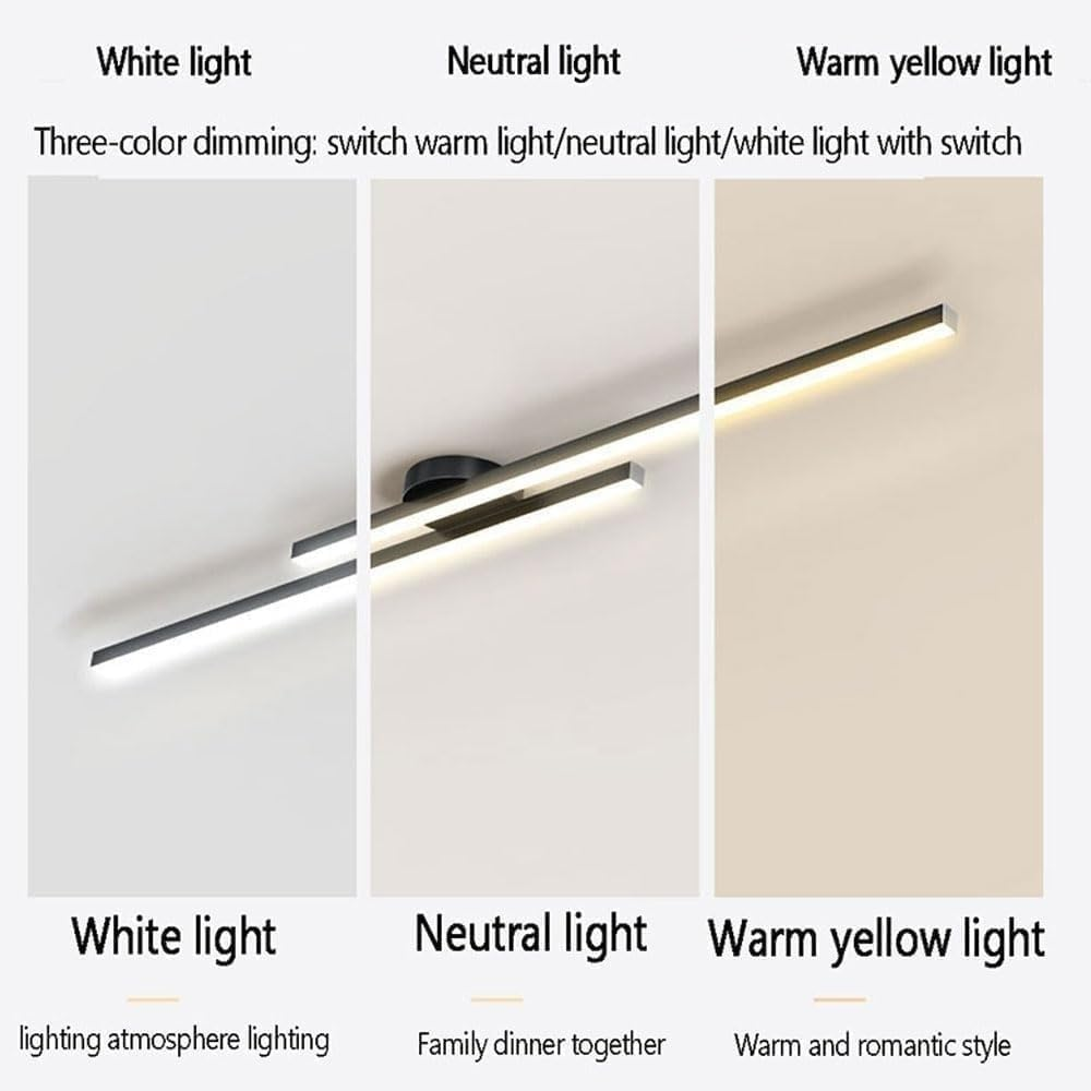 Modern LED Ceiling Fixture Living Room Aluminium Flush Mount - Image 4