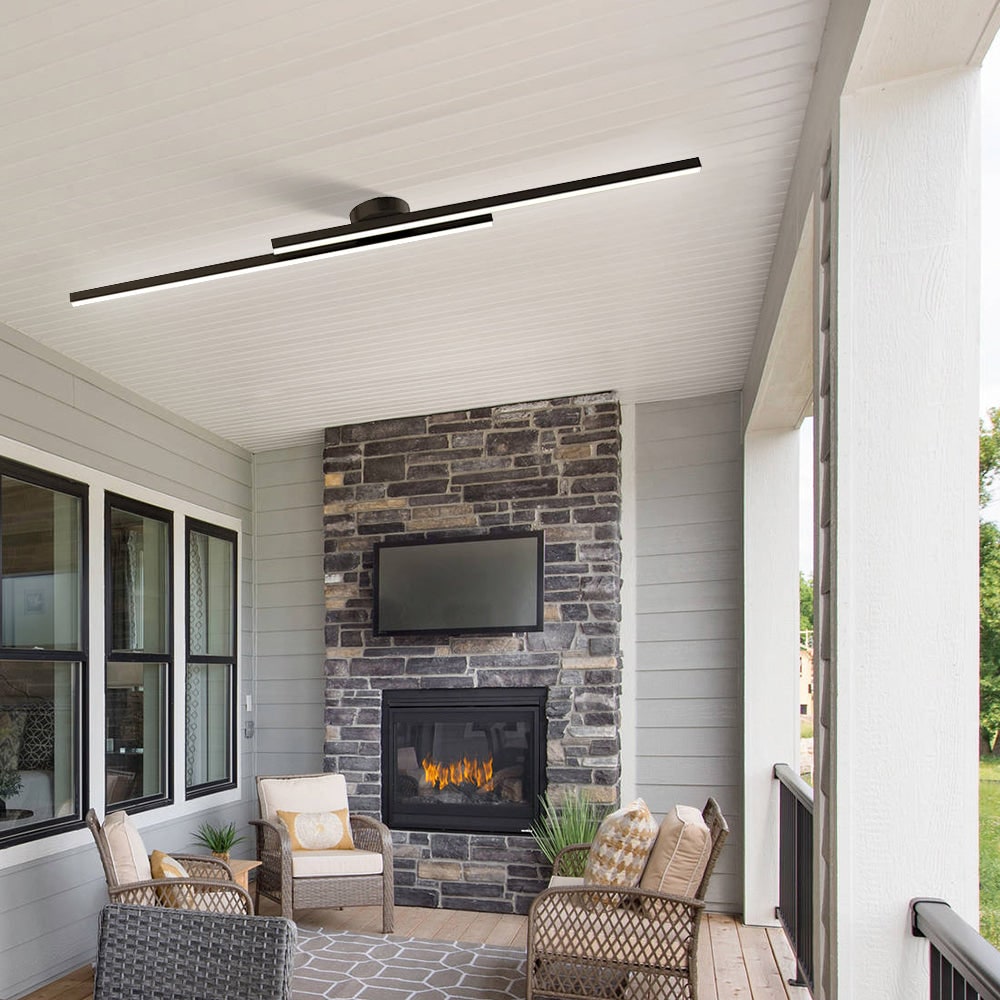 Modern LED Ceiling Fixture Living Room Aluminium Flush Mount - Image 9