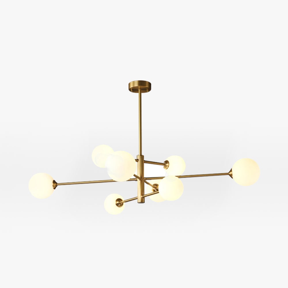 Modern Pendant Light Fixture Copper and Glass Living Room - Image 1