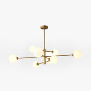 Modern Pendant Light Fixture Copper and Glass Living Room - Image 1