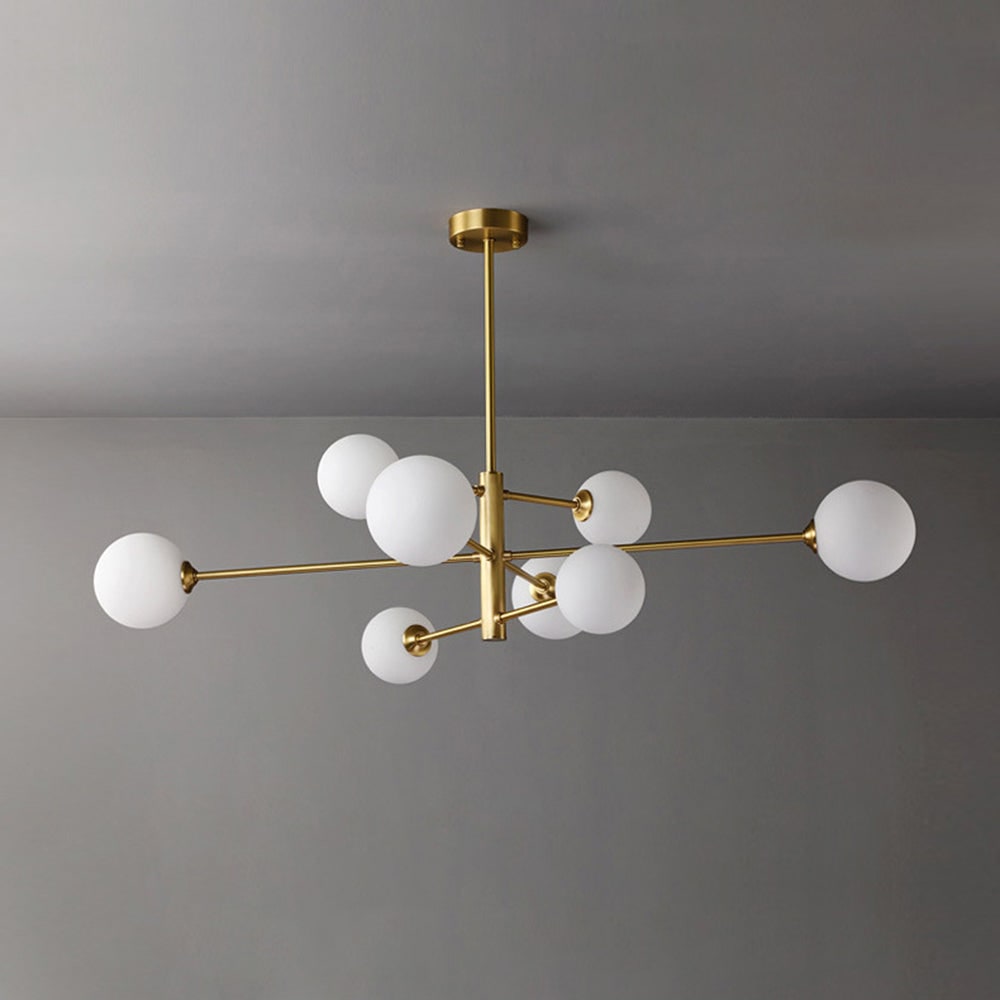 Modern Pendant Light Fixture Copper and Glass Living Room - Image 10