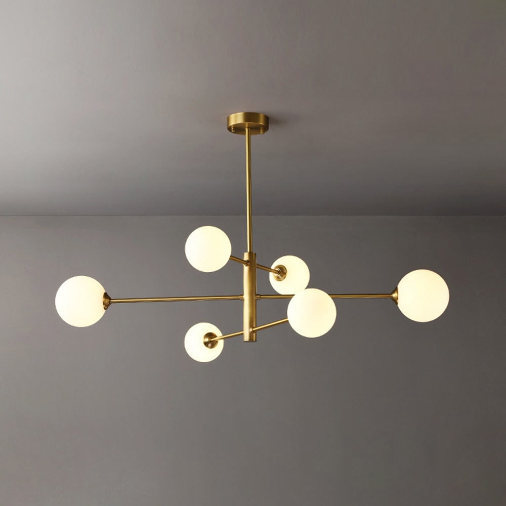 Modern Pendant Light Fixture Copper and Glass Living Room - Image 13