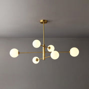 Modern Pendant Light Fixture Copper and Glass Living Room - Image 13
