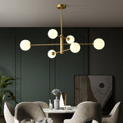 Modern Pendant Light Fixture Copper and Glass Living Room - Image 3