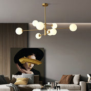 Modern Pendant Light Fixture Copper and Glass Living Room - Image 5