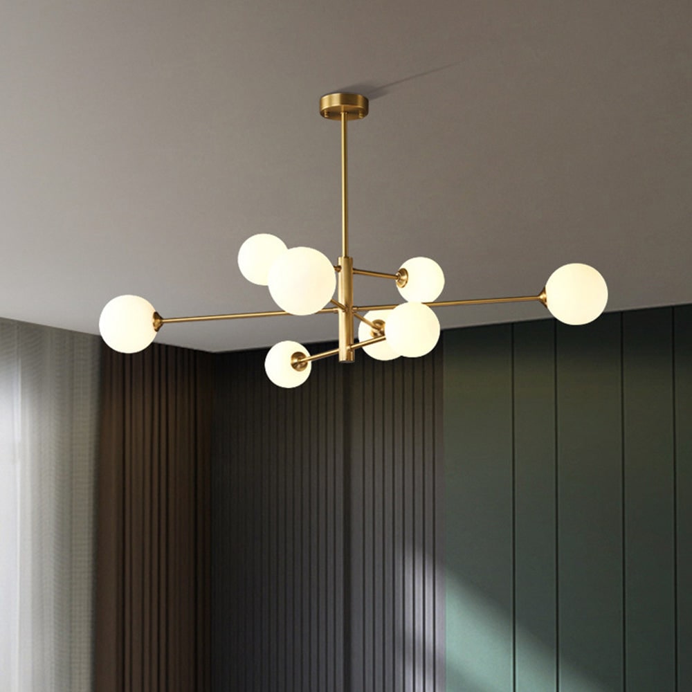 Modern Pendant Light Fixture Copper and Glass Living Room - Image 6
