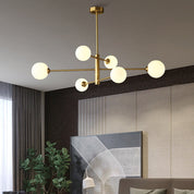 Modern Pendant Light Fixture Copper and Glass Living Room - Image 8