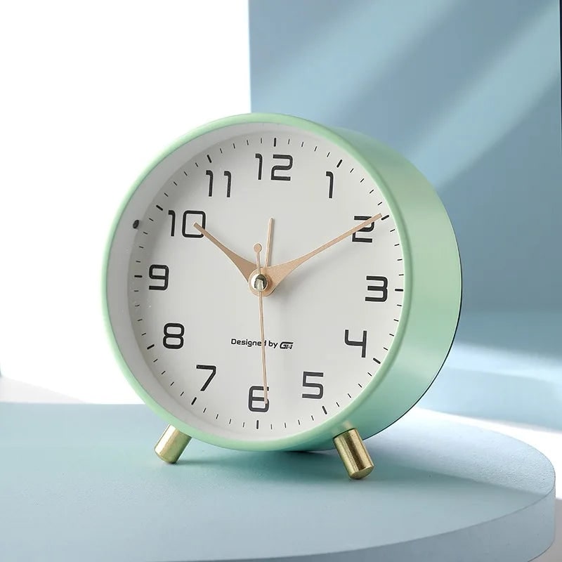 Modern Table Clock Scandinavian Style Silent Movement Design - Image 6